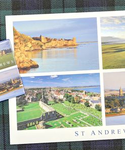 Magnet and postcard set featuring St Andrews Castle, Royal and Ancient Clubhouse online gifts